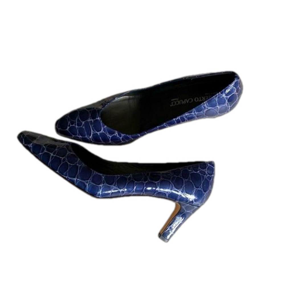 Roberto Capucci, Leather Pumps, Croc Embossed, Made in Italy, 8 - Picture 2 of 10